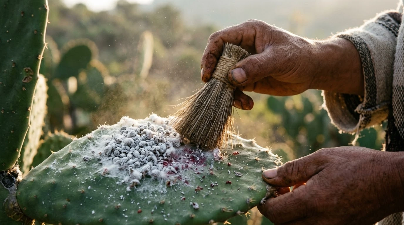 Presentación Editorial — El Carmín de los Conquistadores: La Historia Oculta de la Cochinilla y su Resurgimiento como Colorante Natural en la Alta Cocina