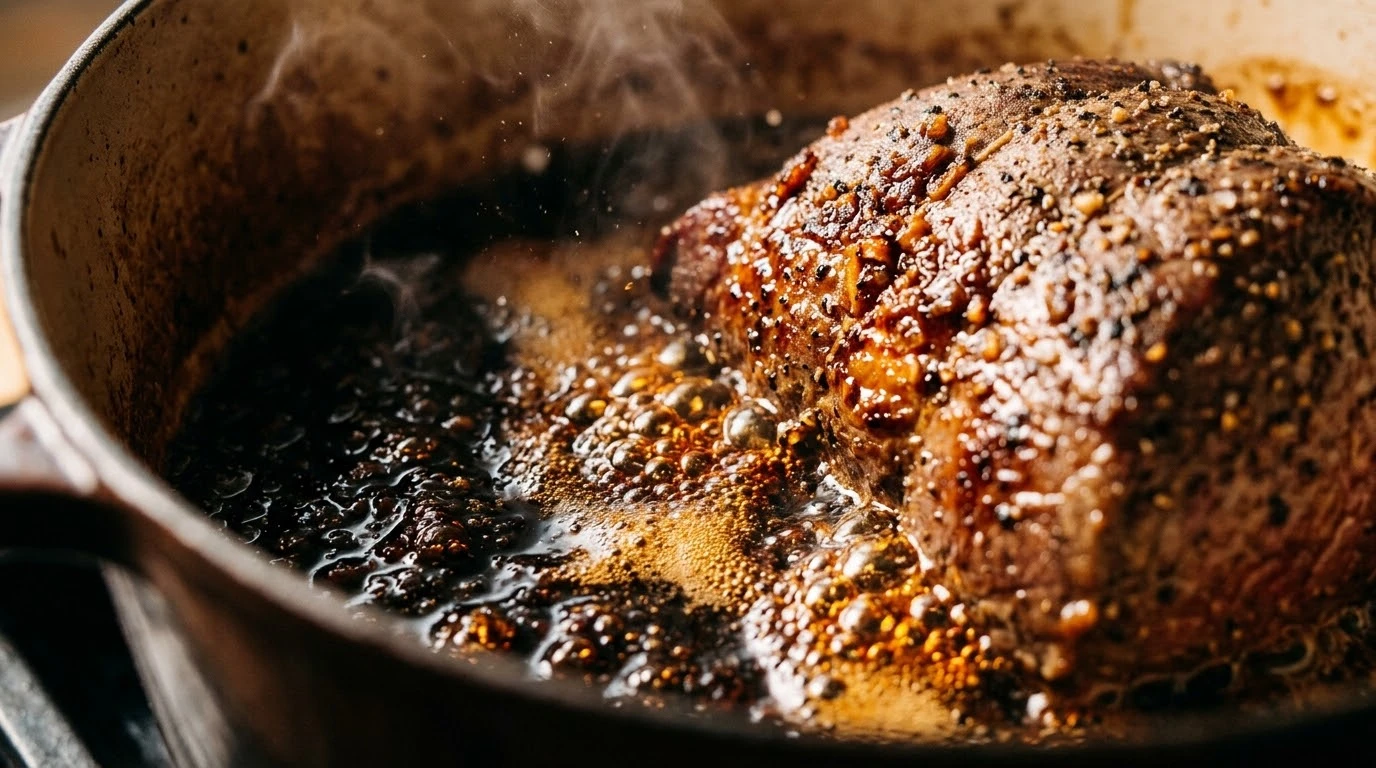 Asado Negro Tradicional Venezolano con Reducción de Papelón y Especias Cálidas - Fase 1: Preparación, Atemperado y Salazón Osmótica