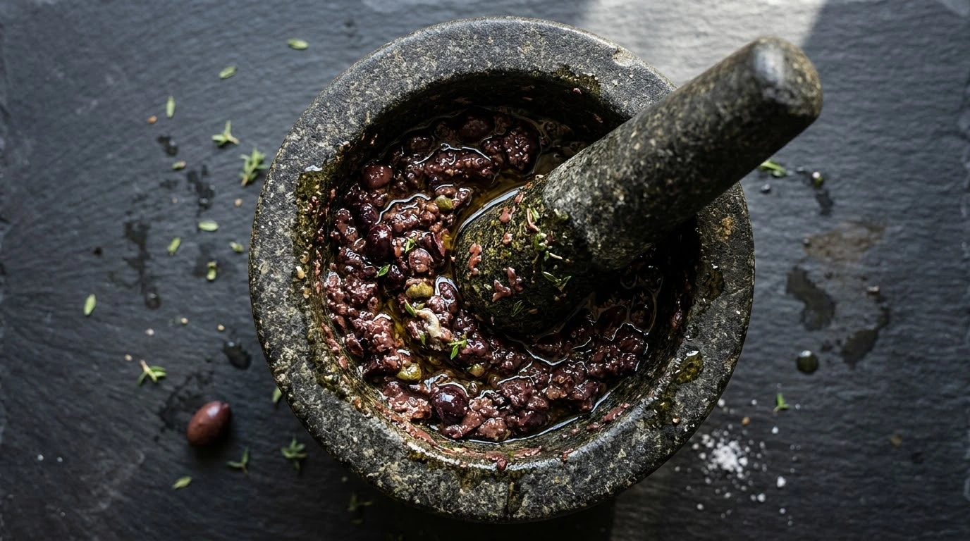 Atun Rojo de Almadraba a la Brasa con Costra de Semillas de Hinojo Silvestre y Tapenade - Fase 1: Tostado de Especias y Creación del Rub de Hinojo