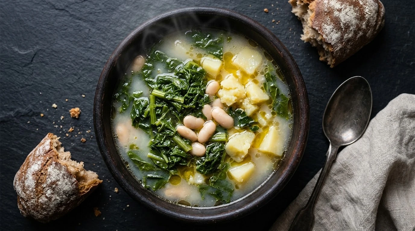 Caldo Gallego Canónico de Invierno con Fabas y Grelos