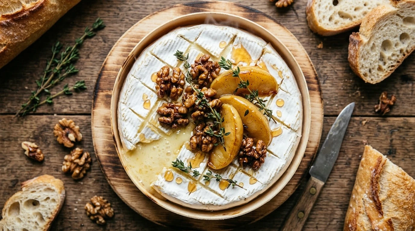Camembert Rôti au Four aux Pommes et Noix: La Apoteosis del Terruño Normando al Horno