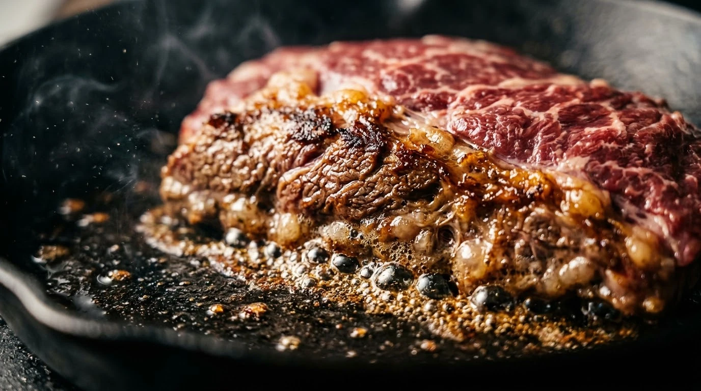 Carrillera de Ternera Melosa Glaseada al Priorat con Parmentier de Trufa - Fase 1: Reacción de Maillard y Sellado de Alta Intensidad