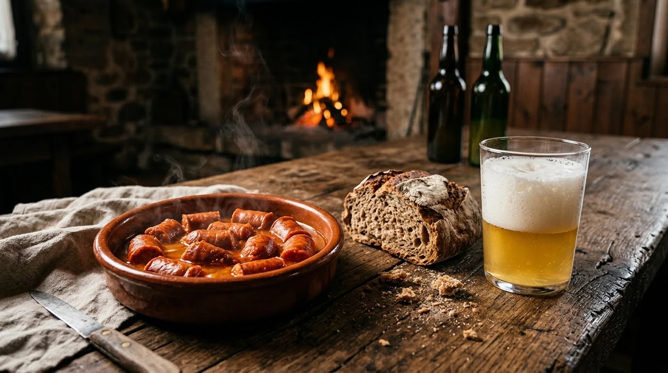 Chorizos a la Sidra al Estilo Tradicional del Llagar Asturiano - Fase 5: Emulsión de la Reducción y Punto de Mantequilla