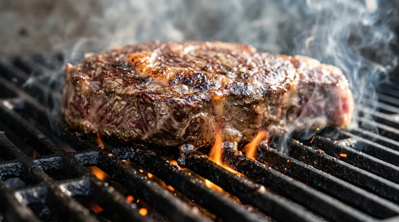 Chuletón de Buey Madurado 60 Días a la Brasa Viva de Sarmientos de Viña Vieja: Geología, Fuego Telúrico y el Vínculo Molecular con Ribera del Duero - Fase 2: El Temple Previo y la Infusión de Humo Seco