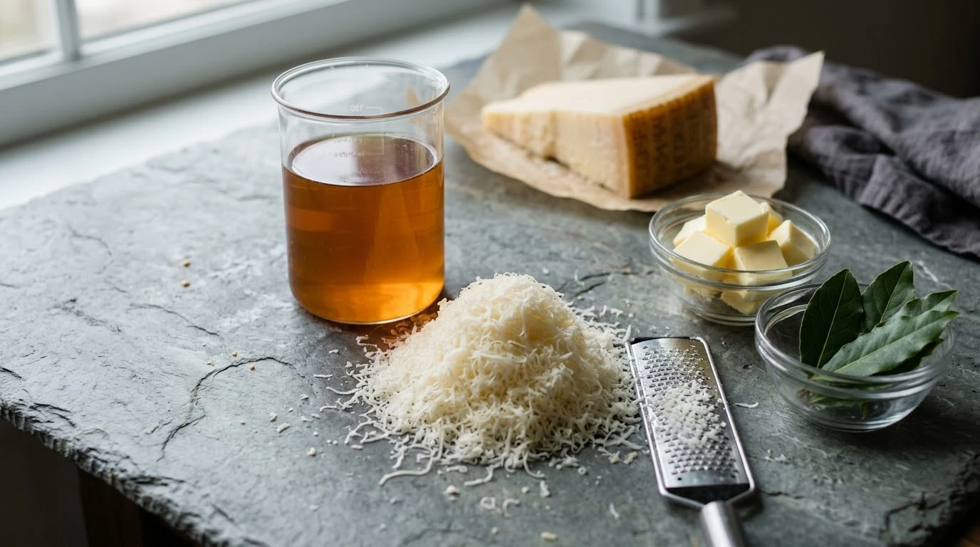 Crema Caliente de Parmigiano Reggiano de Montaña: La Emulsión Pura para Pasta Rellena - Fase 3: Acondicionamiento Térmico del Queso y Baño María