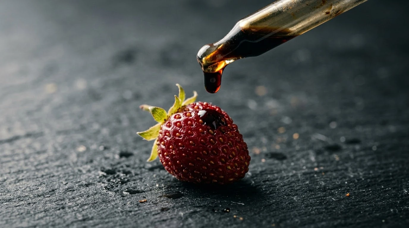 Fresas Silvestres de Bosque Maceradas al Minuto con Aceto Balsamico Tradizionale di Modena DOP Extravecchio