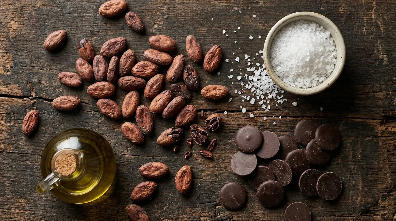 Ganache Cremosa Chuao 70% con Sal Marina de Araya y Aceite de Oliva Arbequina - Fase 2: Calentamiento de la Matriz Acuosa Láctea