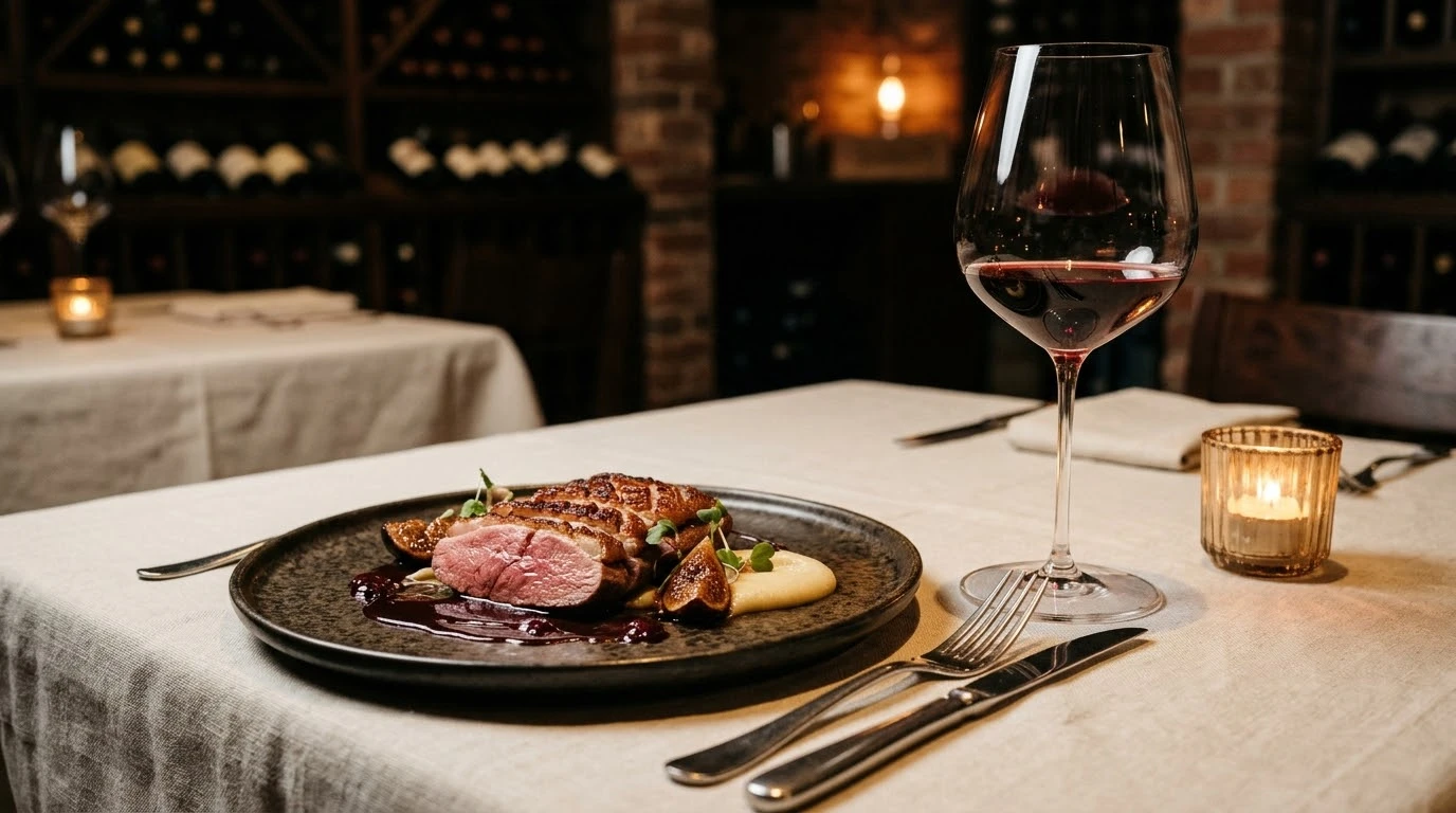 Magret de Pato con Compota de Ciruelas Pasas y Reducción de Vino Tinto Pomar Crianza - Fase 6: Elaboración de la Reducción Glaseada y Montado con Mantequilla