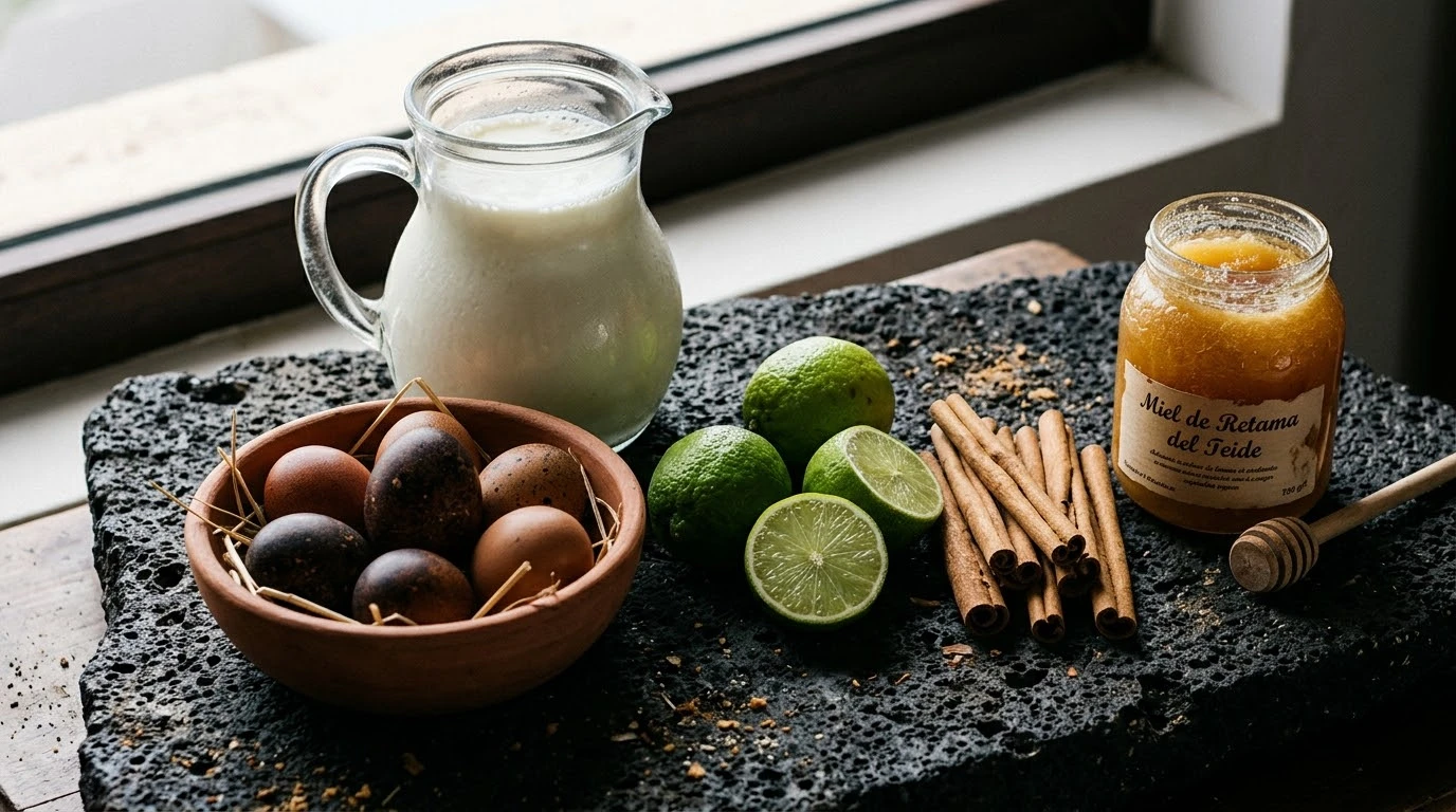 Quesillo Tradicional Canario Ennoblecido con Leche de Cabra Majorera y Miel de Retama del Teide - Fase 4: Integración Hidrodinámica y Filtrado Doble