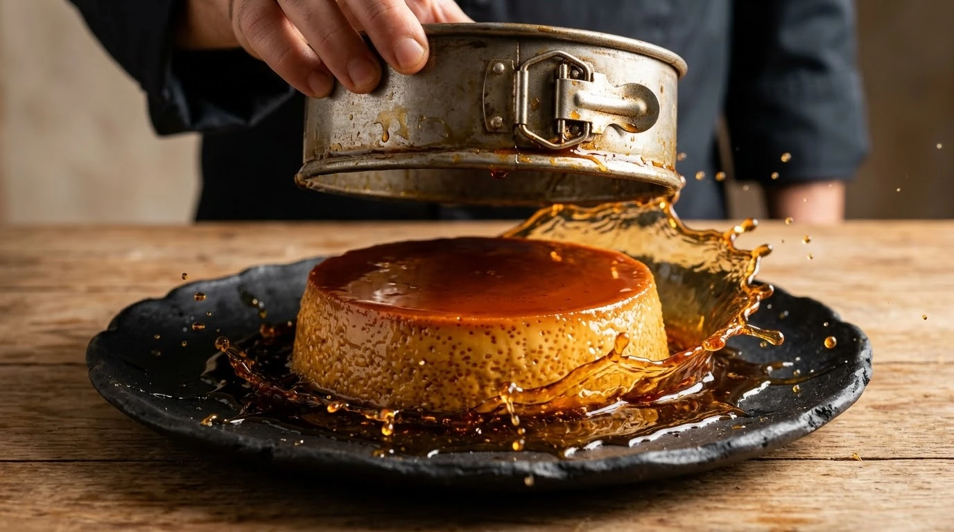 Quesillo Tradicional Canario Ennoblecido con Leche de Cabra Majorera y Miel de Retama del Teide - Fase 5: Cocción Termocontrolada al Baño María