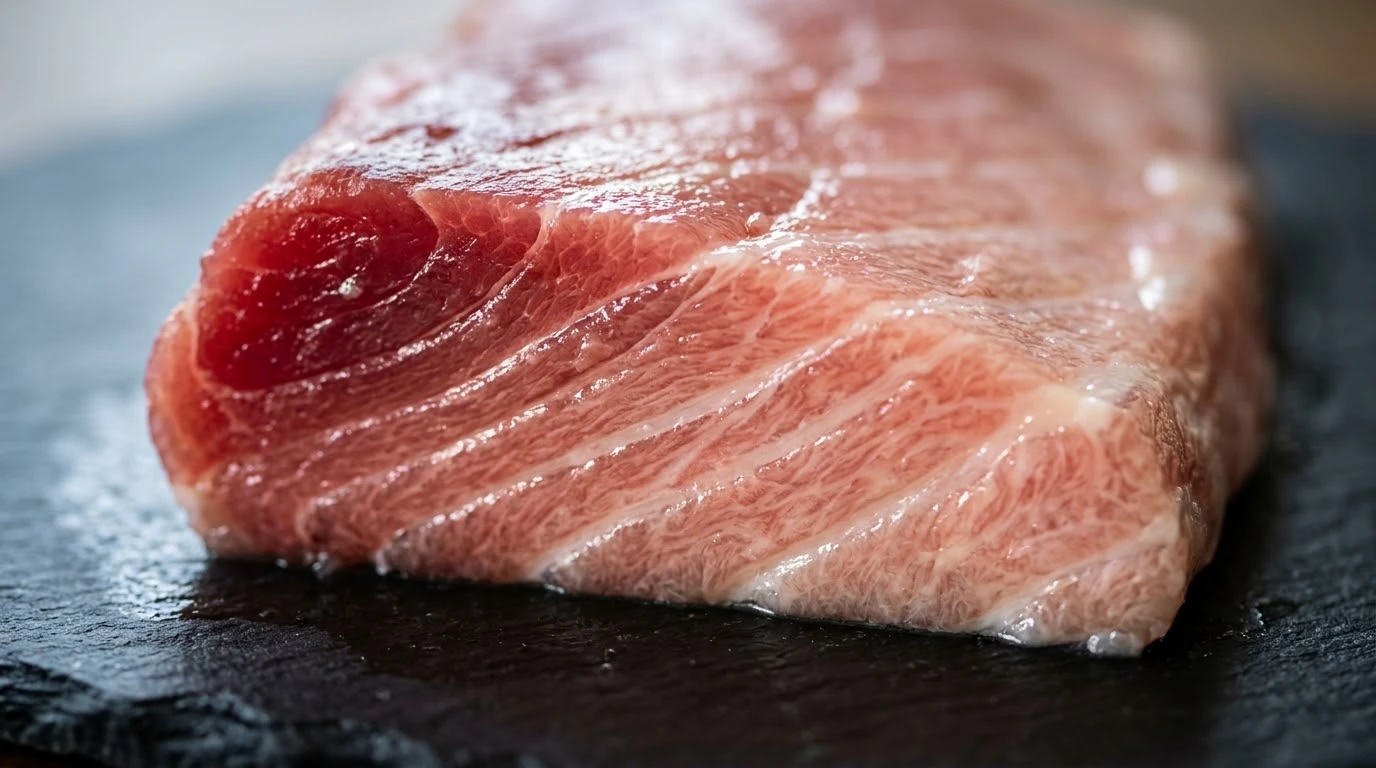 Sashimi de Toro de Almadraba con Wasabi Fresco de Shizuoka y Reducción de Manzanilla Pasada - Fase 3: Rallado Dinámico de Wasabi Fresco