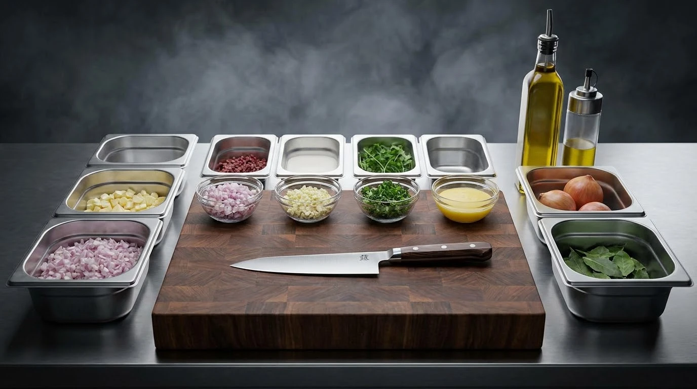 Presentación Editorial — El Dogma del Mise en Place: Termodinámica de la Organización, Cinética Térmica y Precisión Culinaria