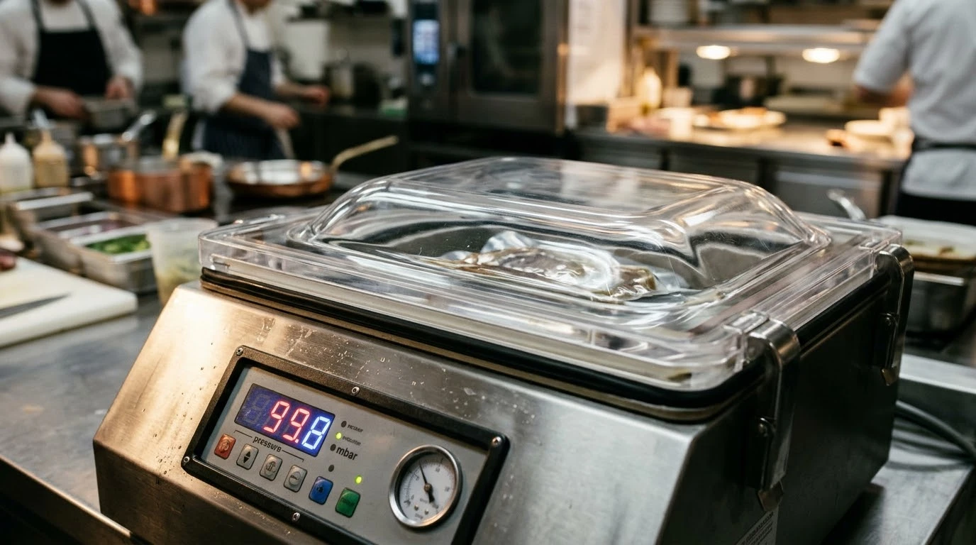 Presentación Editorial — La Máquina de Vacío para Sous-Vide: Termodinámica de la Cocción de Precisión y la Revolución de Texturas y Sabores