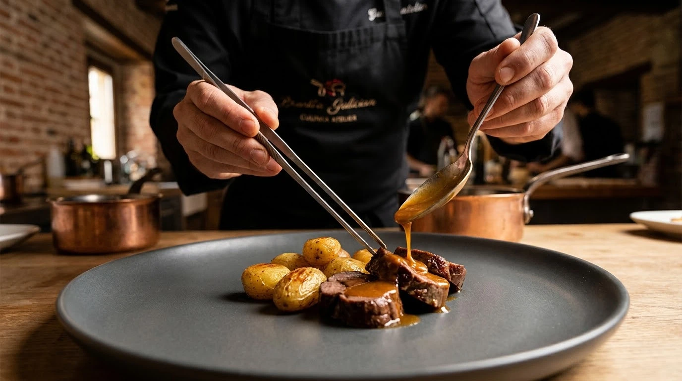 Receta de Carne Asada a la Gallega: La Alquimia del Fuego Manso y la Ternera Suprema - Maduración Térmica, Emulsión Reológica y Reposo Estructural