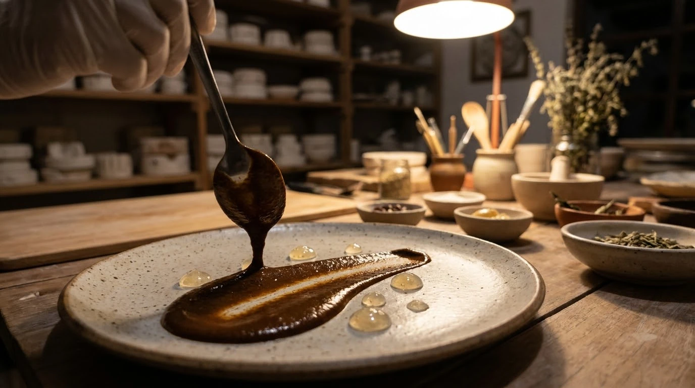 Receta de Cigalas con Pulpa de Cacao y Mole Especiado - Sellado Flash de las Cigalas y Reposo Estructural