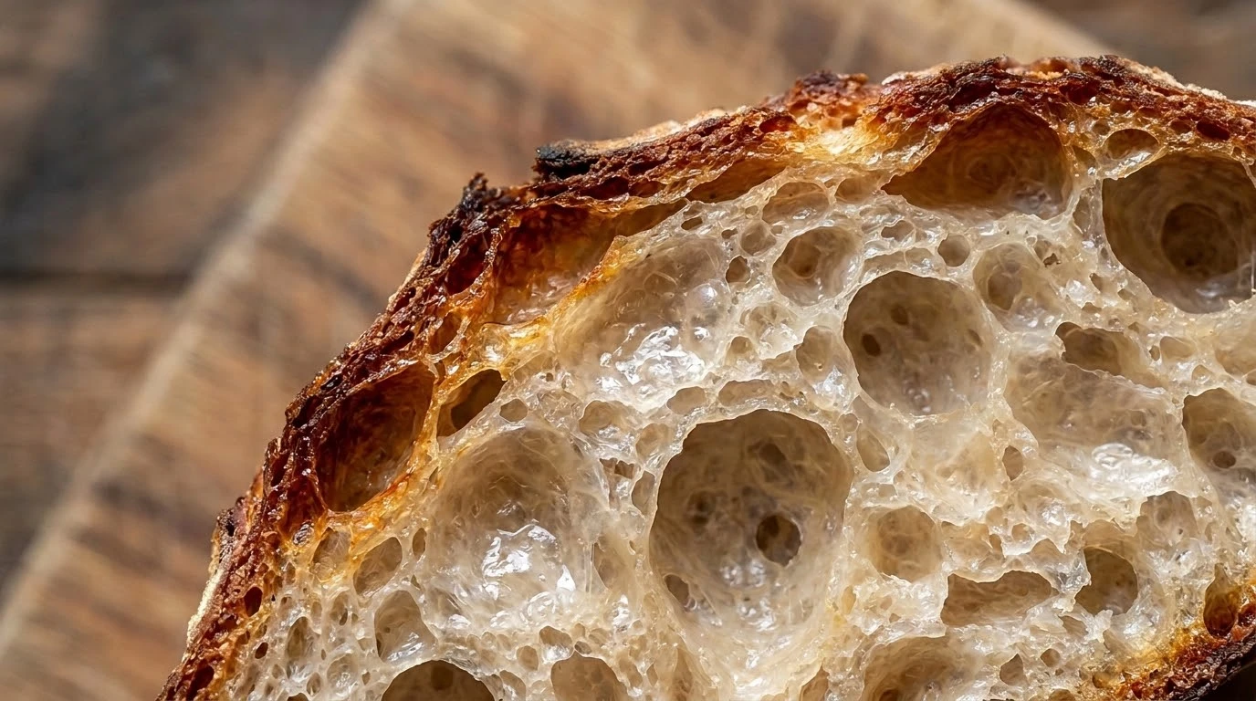 Receta de Hogaza Rústica con Masa Madre de Alta Hidratación - Cocción en Dos Fases, Caramelización y Curado en Rejilla