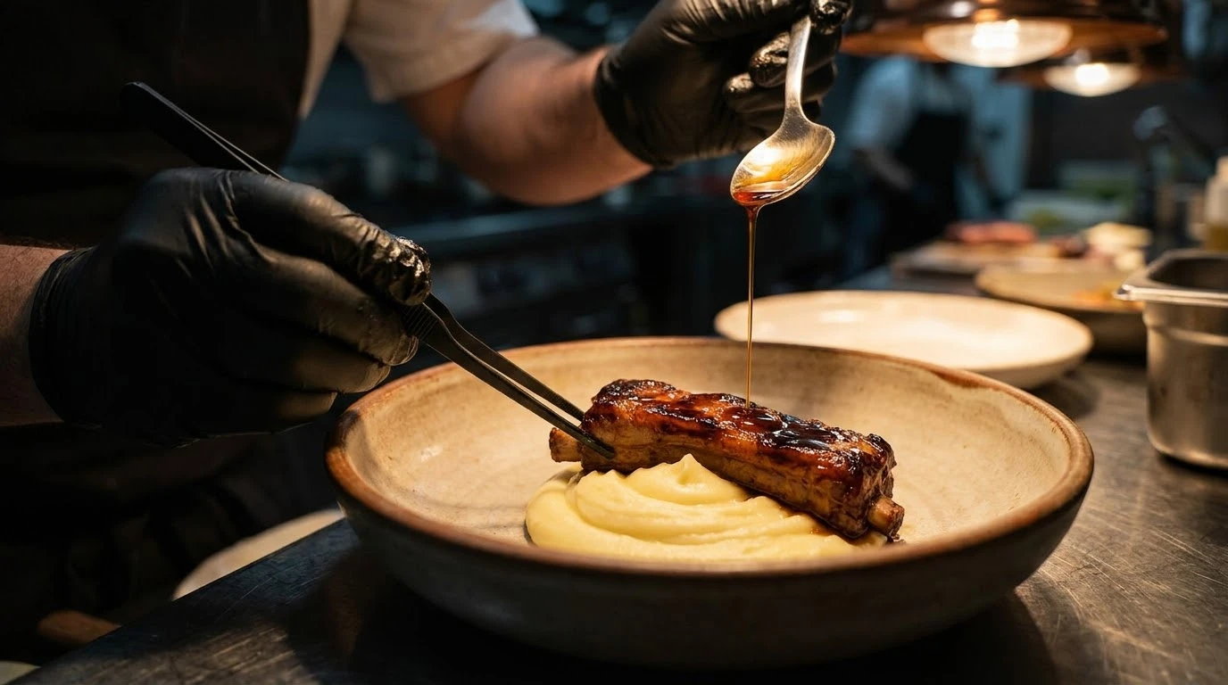 Receta de Guiso de Patatas con Costillas de Cerdo Ibérico: Maestría Termodinámica y Elogio a la Patata Nacional - Evaluación de la Amilosa, Ligazón por Movimiento Oscilatorio y Reposo Crítico
