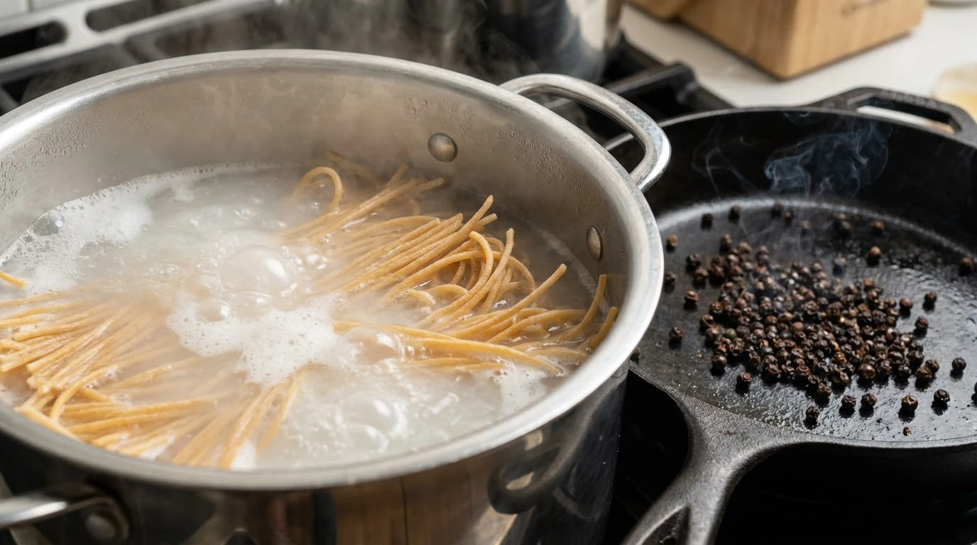 Receta de Spaghetti alla Carbonara Canónica Tradicional Romana - Fusión y Cocción Lenta