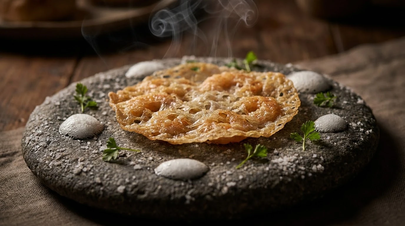 Receta de Tortillitas de Camarones: Reinvención de Ángel León y el Encaje Marino Sublime