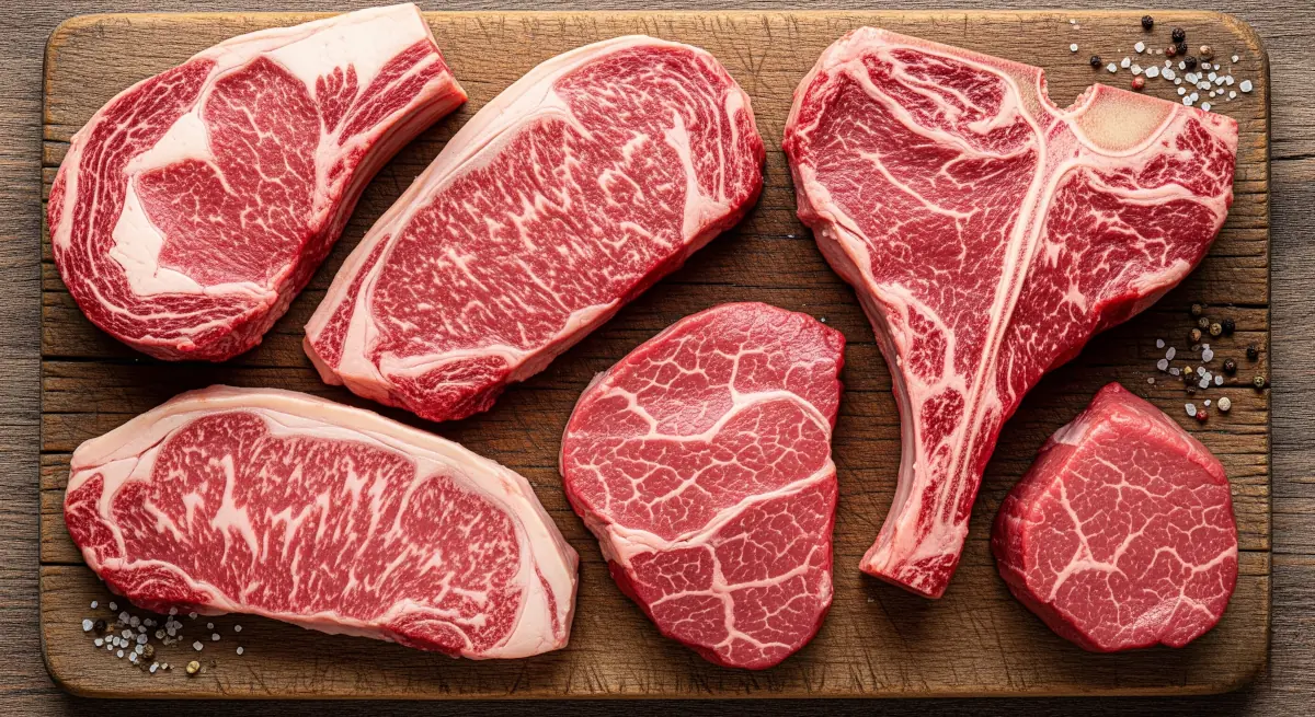 Corte de carne para un bistec a la parrilla