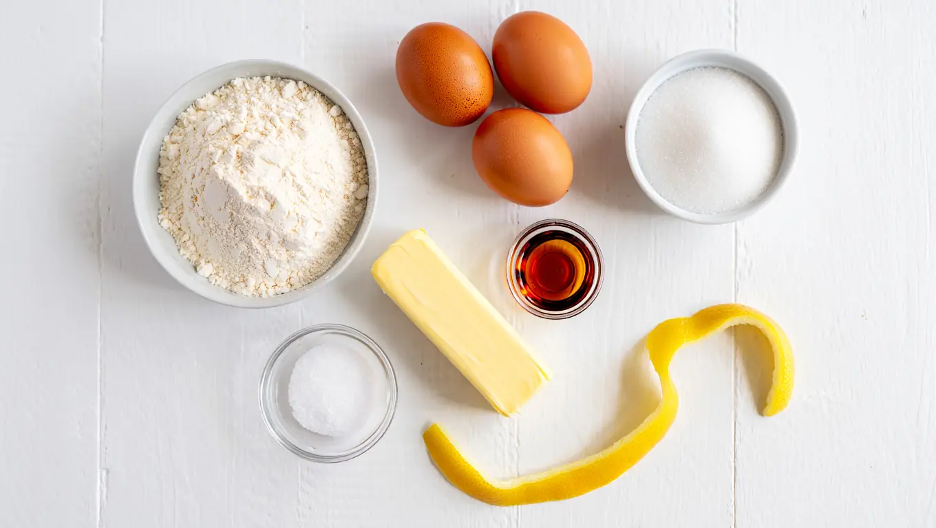 Ingredientes para los buñuelos de viento