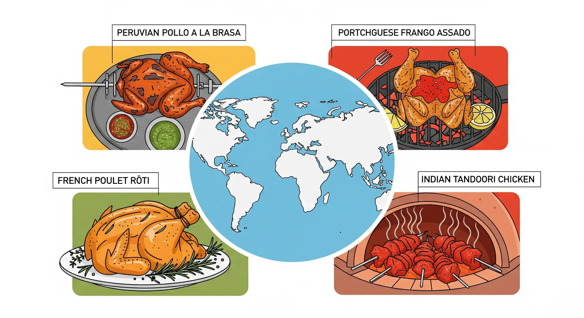 El Pollo Asado en el Mundo