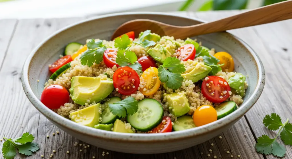 Receta de ensalada de quinoa y aguacate: un plato saludable y lleno de energía