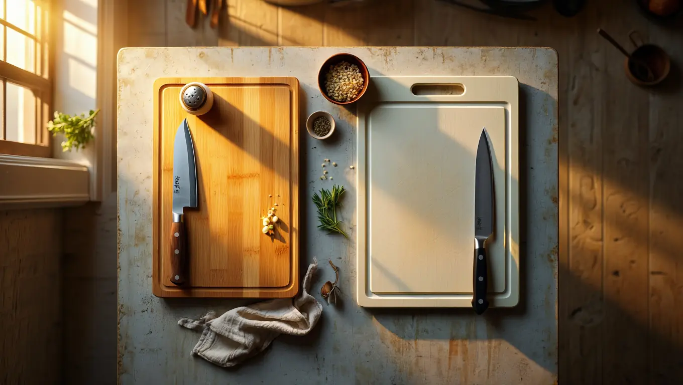 Presentación Editorial — La Tabla de Cortar de Madera vs. Plástico: ¿Cuál es la mejor opción para tu cocina?