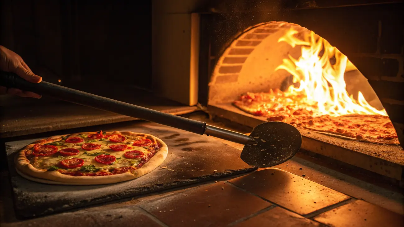 Estirado y horneado de la pizza