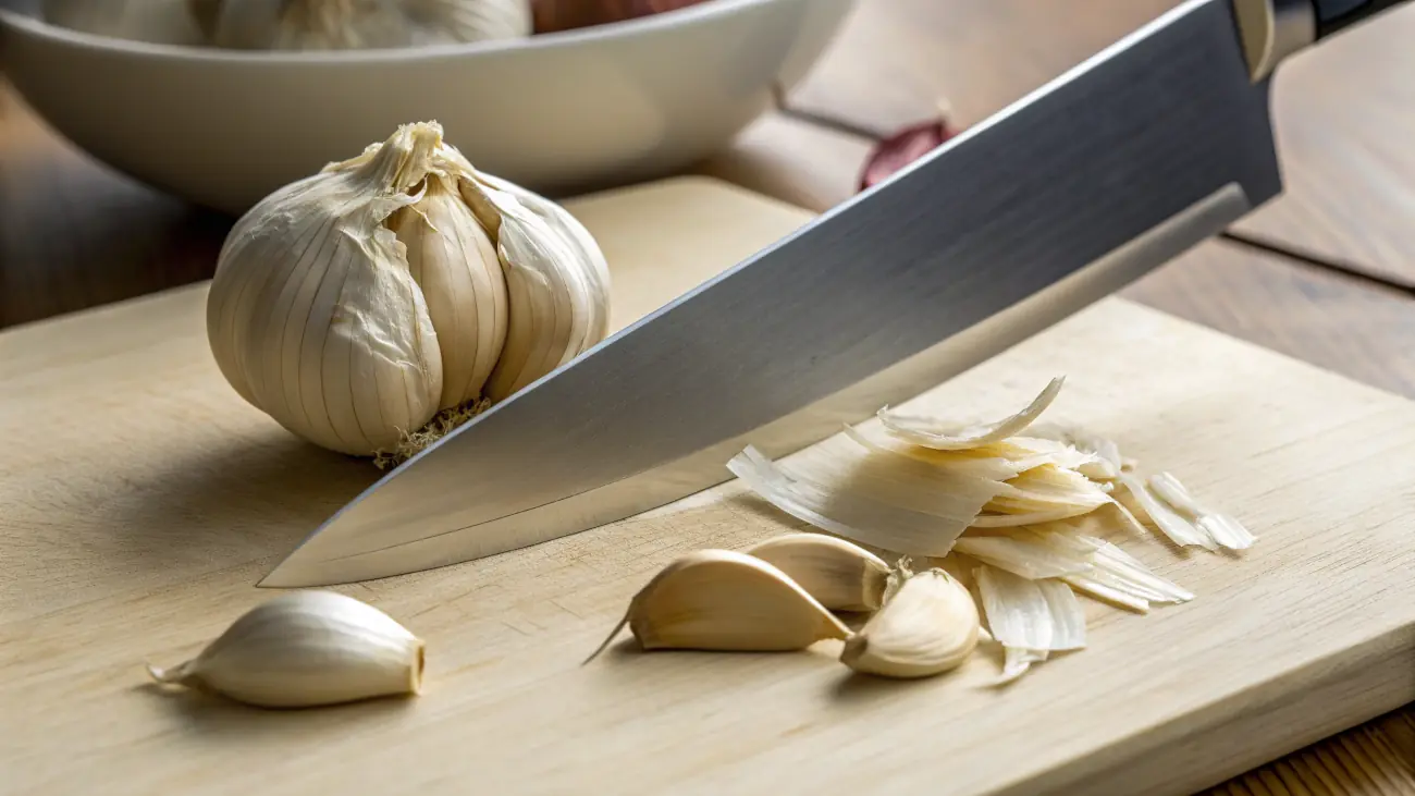 Pelar y picar ajo como un artista