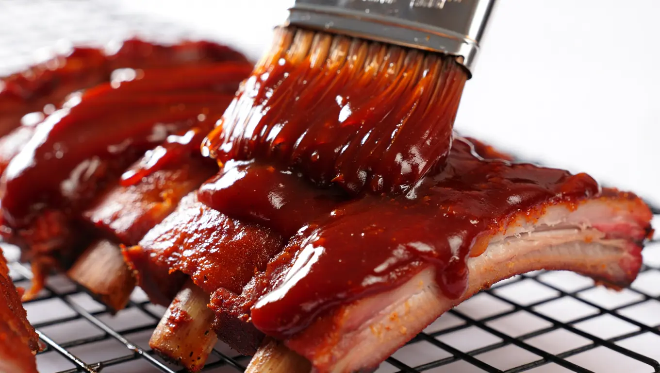 La salsa para las costillas bbq