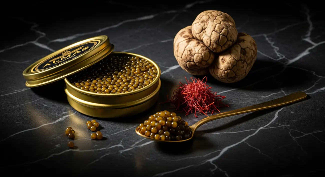 Presentación Editorial — El Precio del Oro Comestible: ¿Por Qué Son Tan Caros el Caviar Almas, la Trufa Blanca y el Azafrán?
