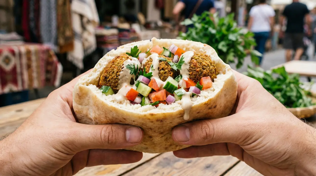 Falafel perfecto en pan de pita