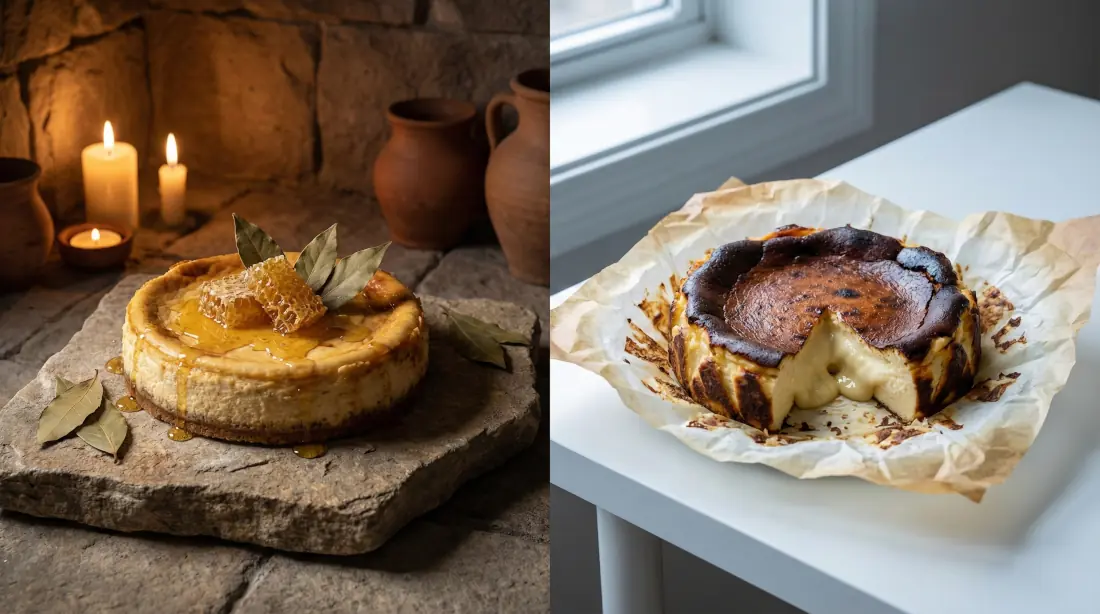 De los Juegos Olímpicos Griegos a la Fiebre del 'Basque Cheesecake': La Milenaria y Cremosa Historia de la Tarta de Queso