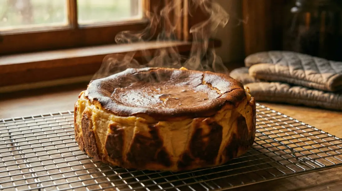 Tarta de Queso la Viña: El horneado