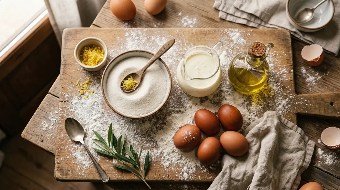 Receta de Magdalenas con Nata: Los ingredientes