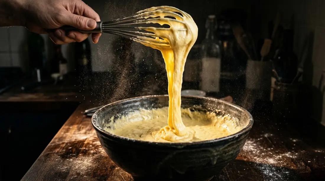 Receta de Magdalenas con Nata: Blanqueando huevos y azúcar